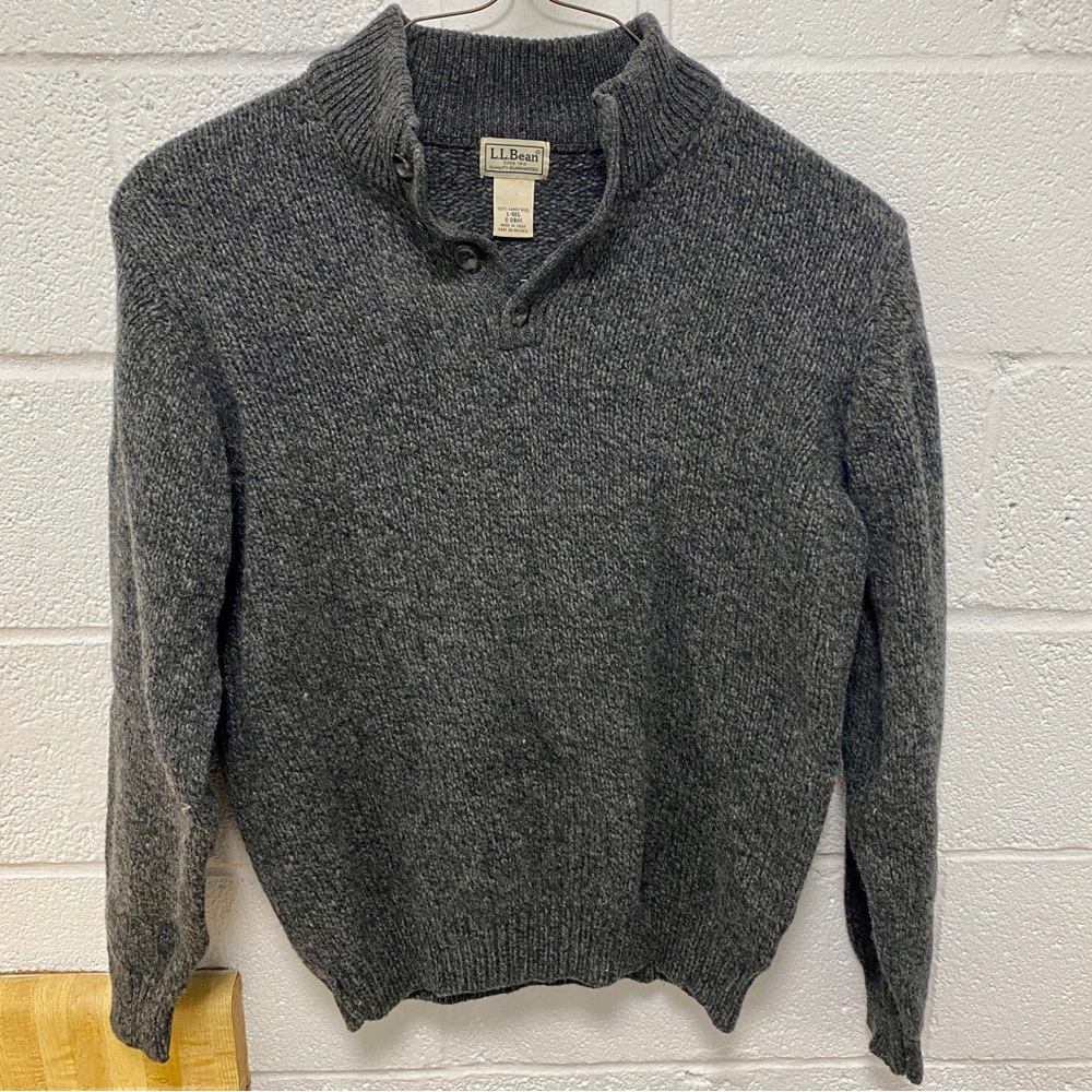 L.L. Bean Lambswool Knit Sweater Large